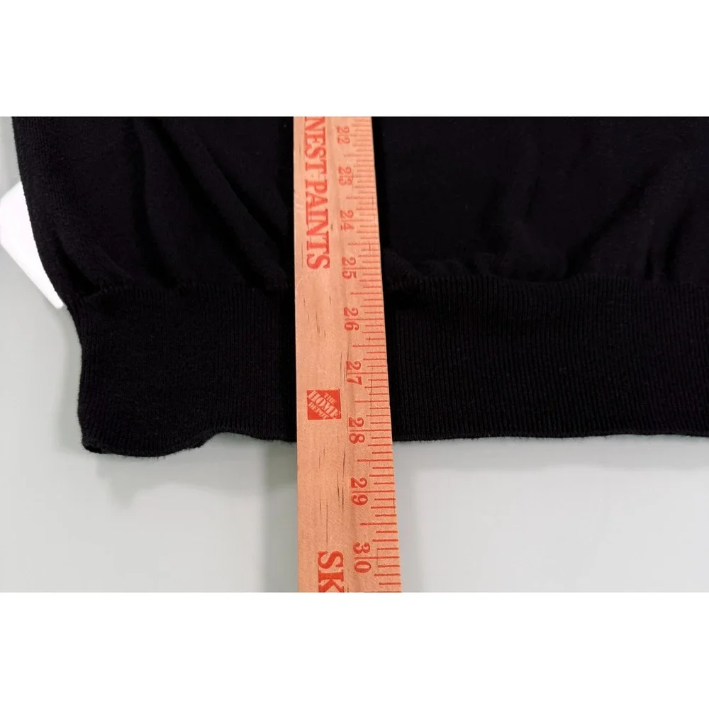 Polo Ralph Lauren Black 100% Pima Cotton Mens V-Neck Light Weight Sweater - XL